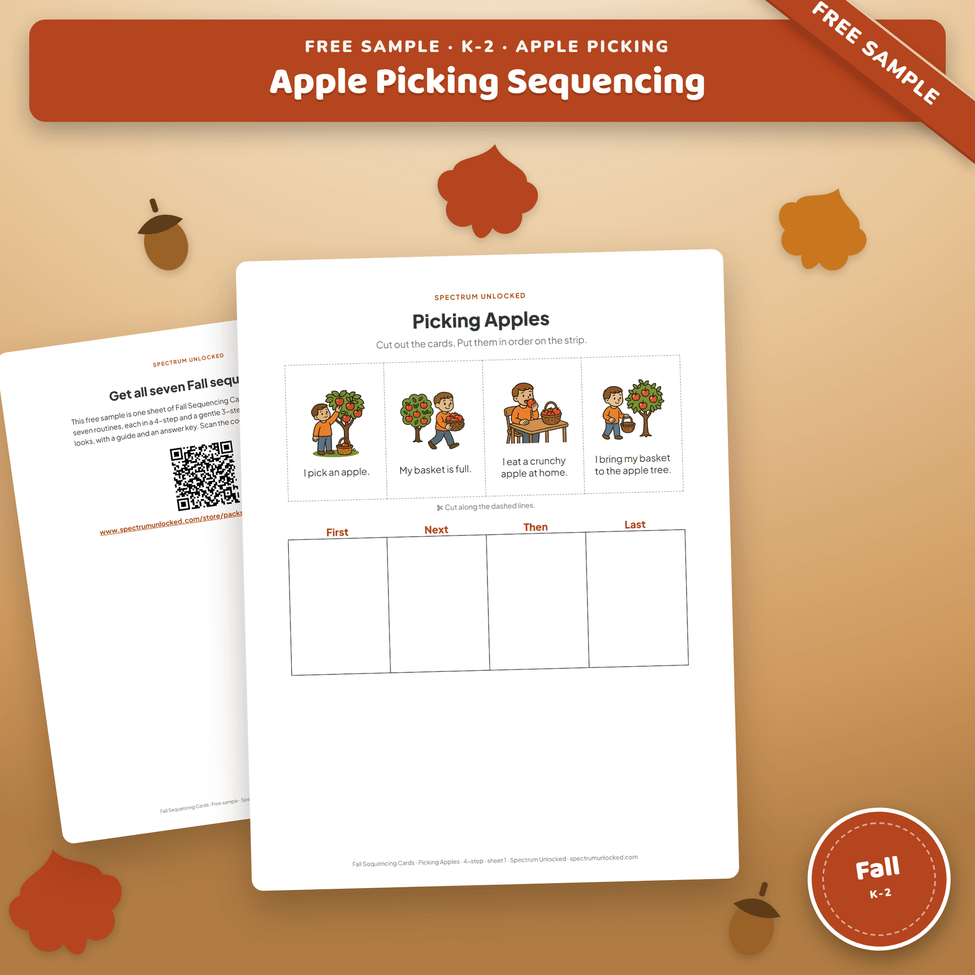 Free Apple Sequencing: Apple Activities for Kindergarten