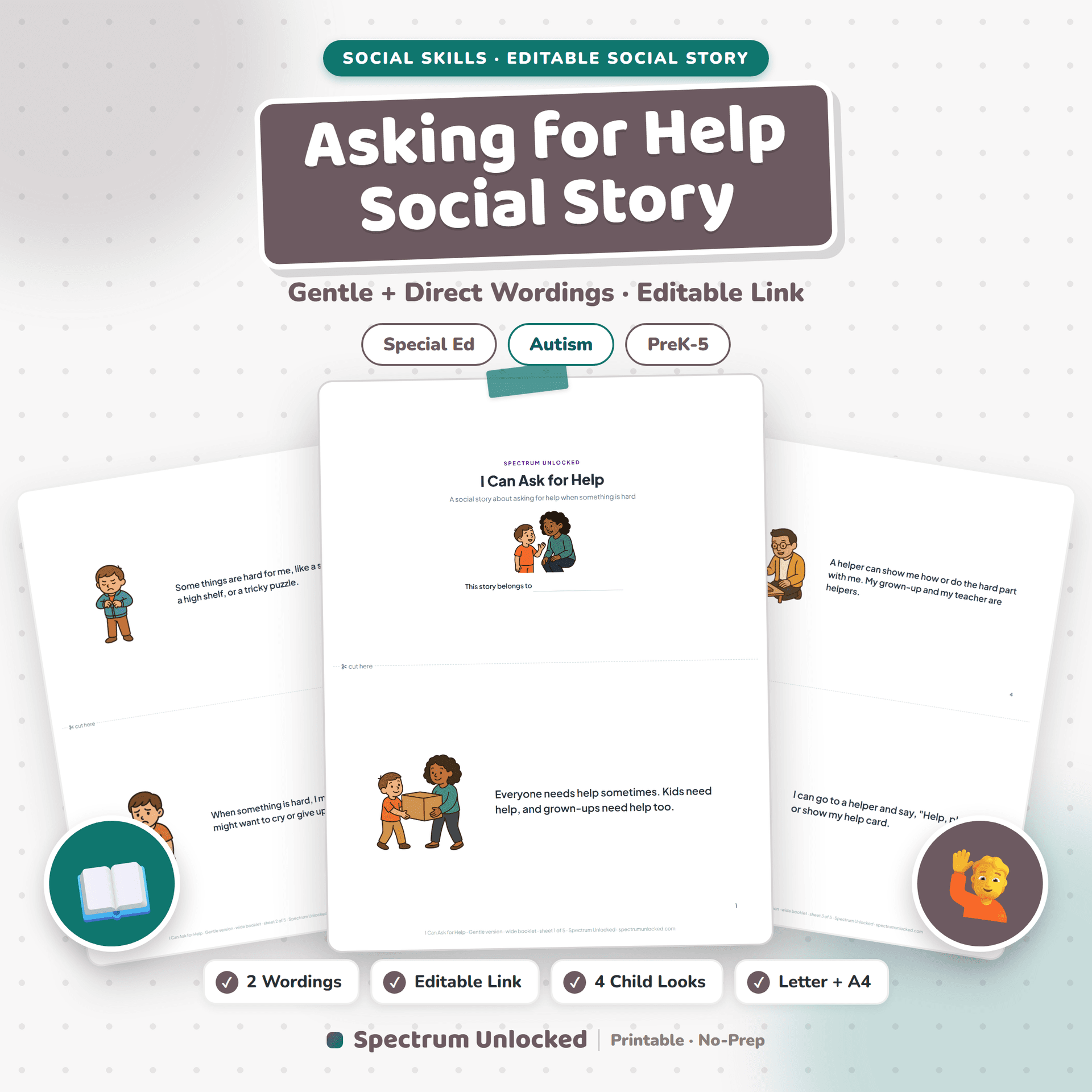 Asking for Help Social Story