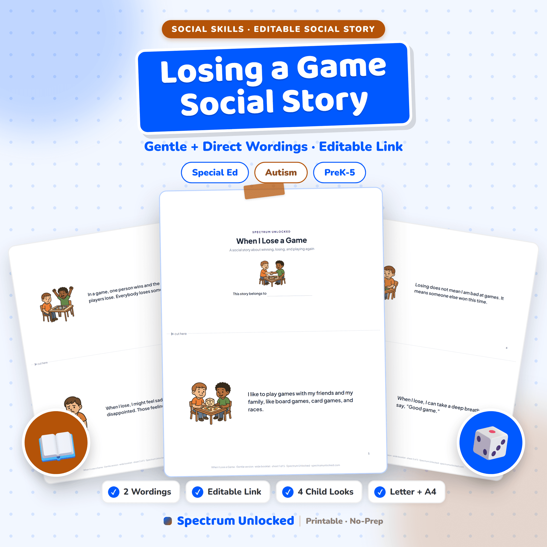 Losing a Game Social Story